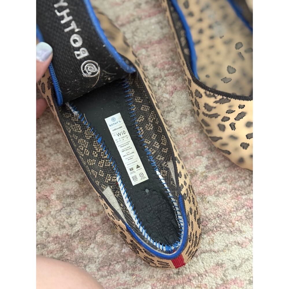 ROTHY’S Women’s Sz 10 The Daily Flat Cheetah Print Ballet Flats Leopard Brown - Picture 6 of 6